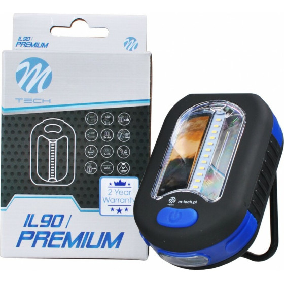 M-Tech ����� �������� Osram 3+12LEd 100+200lm 2 ����������� (�����) 90x60x350mm - (IL90)