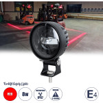GloboStar E4 Mark Forklift Safety Lights - ���� �������������� & ������������ ��������� ��� ���������� - ����� Led 8W Dc 12-80V ��������� IP67 ������� �8.5 x �6.5 x �12cm - (85340)