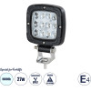 GloboStar E4 Mark Vehicle & Forklift Work Lights - ���� �������� ��� ������� ���������� - ����� Led 27W Dc 10-80V ��������� IP67 ����� ����� 6000K �9.5 x �3 x �13.5cm - (85454)