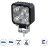 GloboStar E4 Mark Vehicle & Forklift Work Lights - ���� �������� ��� ������� ���������� - ����� Led 40W Dc 10-30V ��������� IP67 ����� ����� 6000K �7.5 x �3.5 x �11cm - (85334)