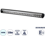 GloboStar E9 Mark Vehicle - Jeep & Forklift Led Bar - ����� �������� ��� ������� - Jeep & ���������� - ����� Led 120W Dc 10-30V ��������� IP6K9K ����� ����� 6000K �50 x �6 x �5cm - (85333)