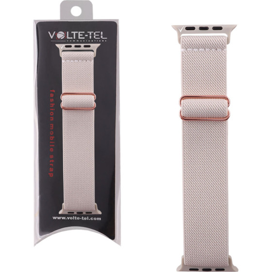 Volte-Tel ������� �������� Apple Watch 38/40/41mm Elastic Braided Nylon Beige VT101 - (5205308341076)