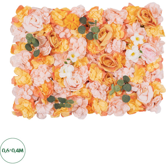 GloboStar Artificial Garden Roses Story Orange ������� ������������ ����� ���������� - ������� ����� ������� �������� �60 x �40 x �6cm - (78333)