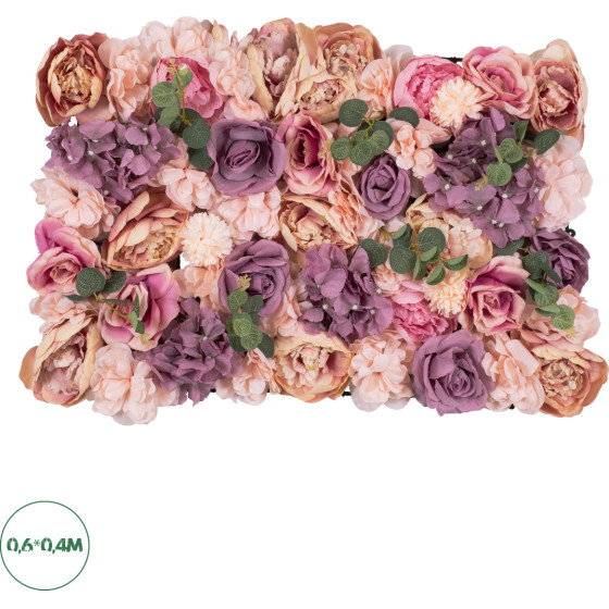GloboStar Artificial Garden Roses Story Pink ������� ������������ ����� ���������� - ������� ����� ������� �������� �60 x �40 x �6cm - (78337)
