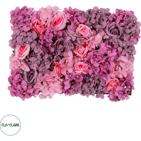 GloboStar Artificial Garden Roses Story Purple ������� ������������ ����� ���������� - ������� ����� ������� �������� �60 x �40 x �6cm - (78336)