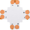 GloboStar Connector + Cross ��� ���� ��� ���������� ������� Led 8mm M2.4 x �2.4 x Y0.4cm - (70707)
