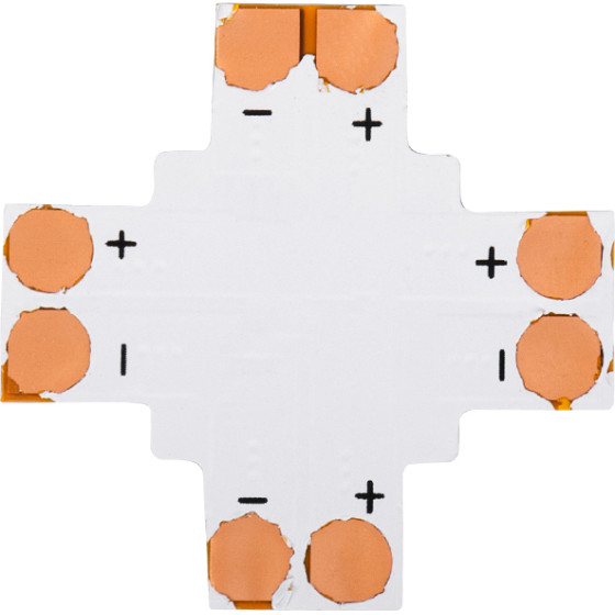 GloboStar Connector + Cross ��� ���� ��� ���������� ������� Led 8mm M2.4 x �2.4 x Y0.4cm - (70707)