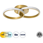 GloboStar Cora ��������� ������ Design Led Cct 18W 2160lm 300� Ac 220-240V - �������� �������� ���� �������� On/Off All In One ����� 6000k+������ 4500k+����� 2700k �36 x �20.5 x �7cm - ����� �������� - (61060)