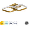 GloboStar Nora ��������� ������ Design Led Cct 22W 2640lm 300� Ac 220-240V - �������� �������� ���� �������� On/Off All In One ����� 6000k+������ 4500k+����� 2700k �40 x �24 x �7cm - ����� �������� - (61063)