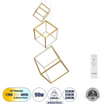 GloboStar KIBOO-Trio �������� ��������� Led Cct 90W 10350lm 360� Ac 220-240V - �������� �������� ���� ���������������� All In One ����� 6000k+������ 4500k+����� 2700k Dimmable �60 x �60 x �80cm - ����� ������� - 3 Years Warranty - (60932)