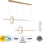 GloboStar Lineare �������� ��������� Led Cct 67W 7504lm 300� Ac 220-240V - �������� �������� ���� ���������������� All In One ����� 6000k+������ 4500k+����� 2700k Dimmable �130 x �25 x �60cm - ����� ������� - 3 Years Warranty - (61291)