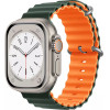 Volte-Tel ������� �������� Apple Watch 42/44/45/49mm Ocean Band Loop GREEN-Orange VT108 - (5205308341526)