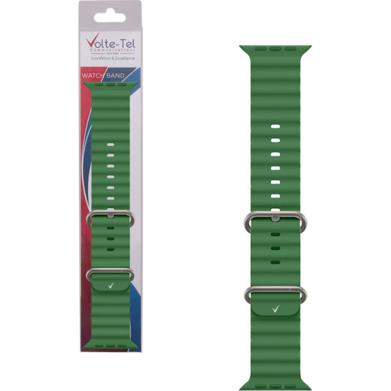 Volte-Tel ������� �������� Apple Watch 42/44/45/49mm Ocean Band Loop GREEN-Orange VT108 - (5205308341526)