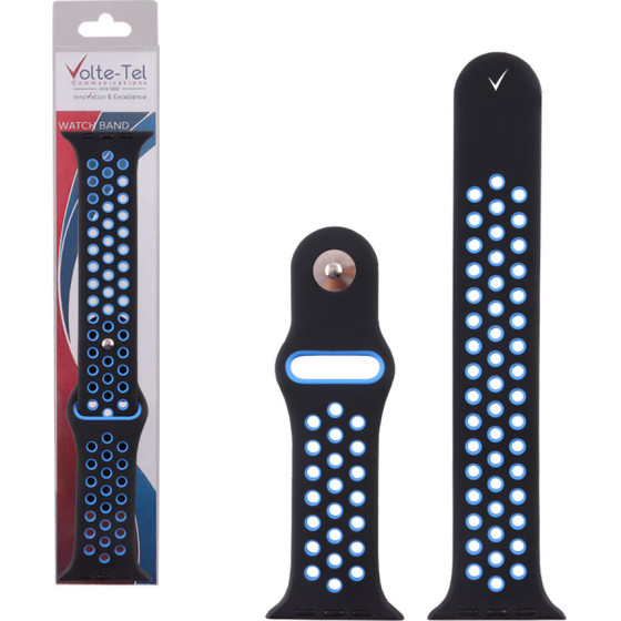 Volte-Tel ������� �������� ��������� Apple Watch 38/40/41mm Sport BLACK-Blue VT106 - (5205308340451)