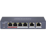 Hikvision Unmanaged Switch DS-3E0106P-E/M, 4x Poe ports, 35W, 100MBps - (DS-3E0106P-E-M)
