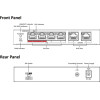 Hikvision Unmanaged Switch DS-3E0106P-E/M, 4x Poe ports, 35W, 100MBps - (DS-3E0106P-E-M)