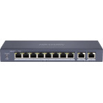 Hikvision Unmanaged Switch DS-3E0310P-E/M, 8x Poe ports, 60W, 100MBps - (DS-3E0310P-E-M)
