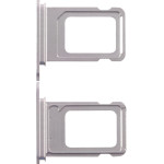 3rd Party Iphone 14 Pro Dual Sim Card Holder Silver OEM