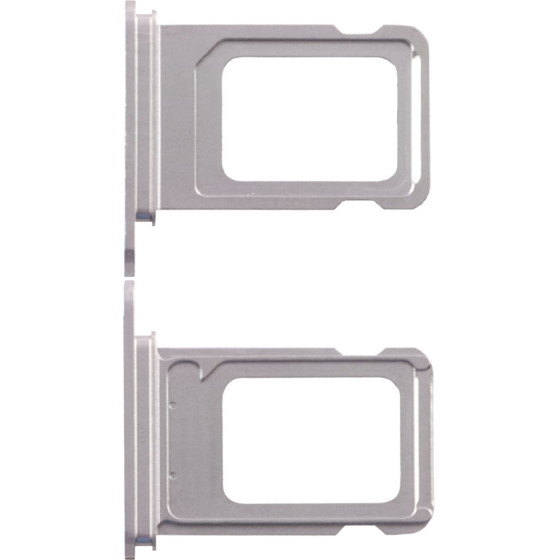 3rd Party Iphone 14 Pro Dual Sim Card Holder Silver OEM