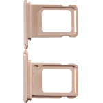 3rd Party Iphone 14 Pro Max Dual Sim Card Holder Gold OEM