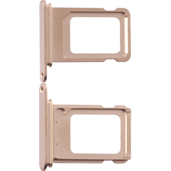 3rd Party Iphone 14 Pro Max Dual Sim Card Holder Gold OEM