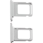 3rd Party Iphone 14 Pro Max Dual Sim Card Holder Silver OEM