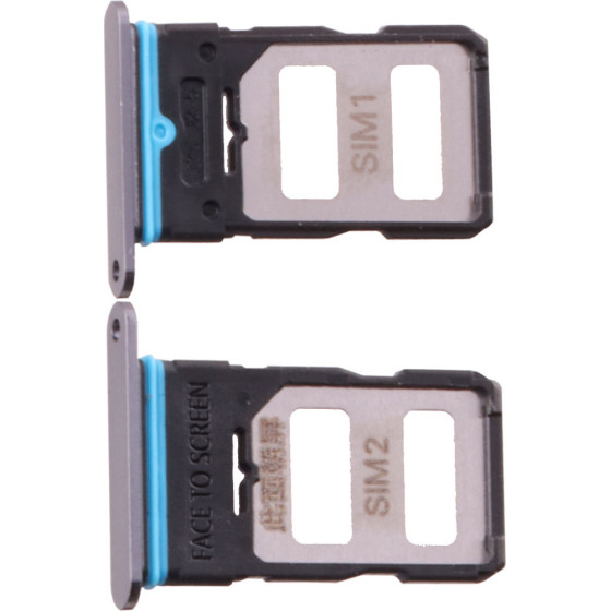 3rd Party Xiaomi Mi 10T/Mi 10T Pro 5G Sim Card Holder Silver OEM
