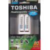 Battery charger for Toshiba rechargeable batteries AA-AAA (2 Batteries AA 2000mAH INCLUDED) OEM - (BAT-00159080)