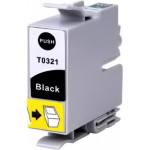 Ink cartridge Black replaces Epson C13T03214010, T0321 OEM - (T0321_IC)