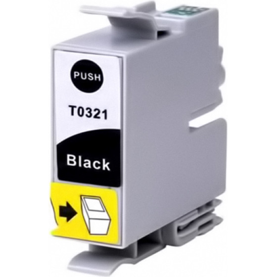 Ink cartridge Black replaces Epson C13T03214010, T0321 OEM - (T0321_IC)