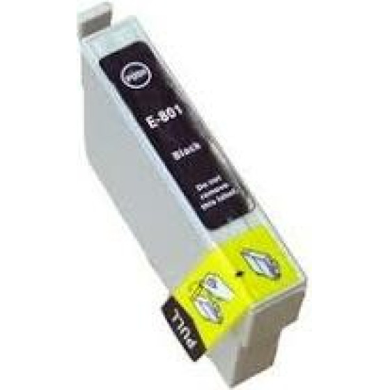 Ink cartridge Black replaces Epson C13T08014011, T0801 OEM - (T0801_IC)