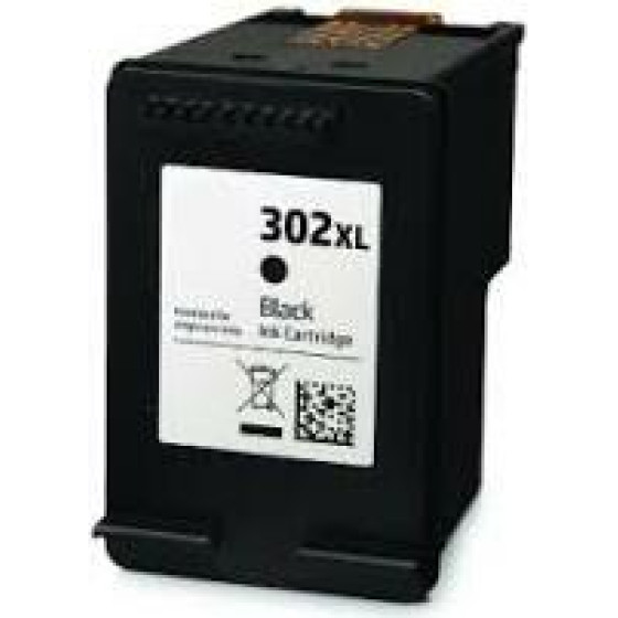 Ink cartridge Black replaces HP F6U68AE, 302XL OEM - (302BXL_IR)