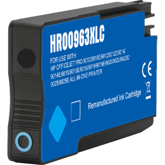 Ink cartridge Cyan replaces HP 3JA27AE, 963XL OEM - (963CXL_IR)