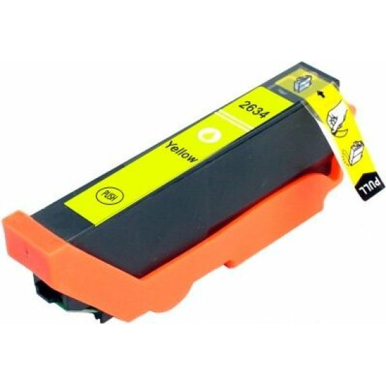 Ink cartridge Yellow replaces Epson C13T26344012, 26XL OEM - (T2634XL_IC)
