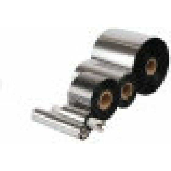 TTR Wax Resin Black 110mm x 74m for Desktop label printers OEM - (WAXRIB_TRC)