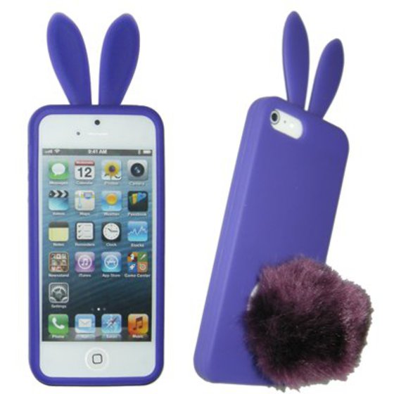 ���� IPHONE SE/5S/5 FACEPLATE BUNNY-FLUFFYTAIL V064 PURPLE VOLTE