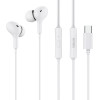 Celebrat Earphones �� ��������� D13, USB-C, 1.2m, ����� - (D13-WH)