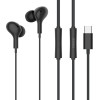 Celebrat Earphones �� ��������� D13, USB-C, 1.2m, ����� - (D13-BK)