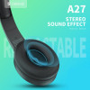 Celebrat Headphones A27, Wireless & wired, Bluetooth 5.3, �40mm, ����� - (A27-BK)