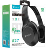 Celebrat Headphones A27, Wireless & wired, Bluetooth 5.3, �40mm, ����� - (A27-BK)