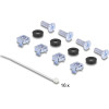 DeLock Keystone Patch Panel 19''/1U, 16x ports, ����� - (66758)