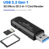 Powertech Card Reader ��� Sd & Micro SD, Usb 3.2, 5Gbps, ����� - (PT-1112)