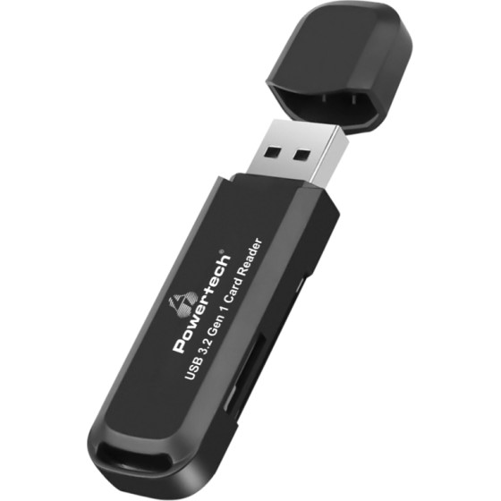 Powertech Card Reader ��� Sd & Micro SD, Usb 3.2, 5Gbps, ����� - (PT-1112)
