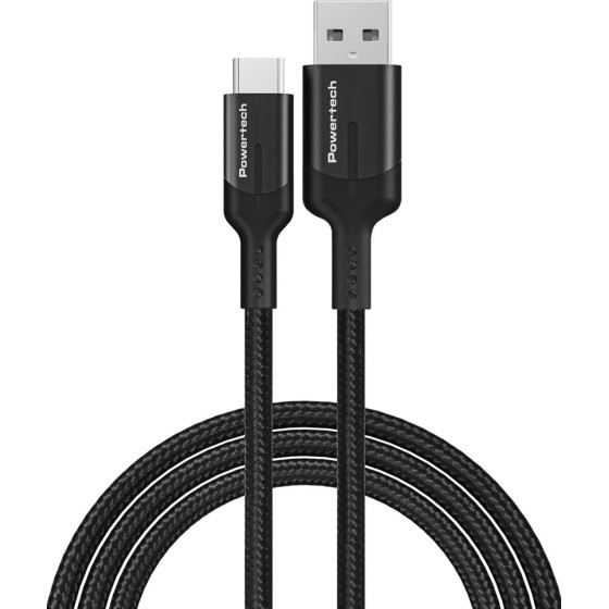 Powertech ������� Usb �� USB-C Pd 60W, 5Gbps, copper, 1m, ����� - (PTR-0134)