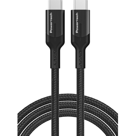 Powertech ������� USB-C Pd 100W, 20Gbps, copper, 1m, ����� - (PTR-0136)