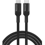Powertech ������� USB-C Pd 60W, 10Gbps, copper, 1m, ����� - (PTR-0135)