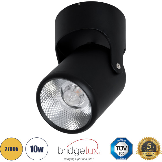 GloboStar Detronic ����������� ��������� Spot Downlight Led 10W 1250lm 24� Ac 220-240V IP20 �9cm x �16cm - ��������� - ����� - ����� ����� 2700K - Bridgelux Cob - Tuv Certified Driver - 5 Years Warranty - (60505)