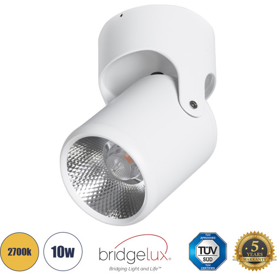 GloboStar Detronic ����������� ��������� Spot Downlight Led 10W 1250lm 24� Ac 220-240V IP20 �9cm x �16cm - ��������� - ����� - ����� ����� 2700K - Bridgelux Cob - Tuv Certified Driver - 5 Years Warranty - (60502)