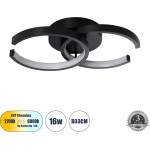 GloboStar Eva ��������� ������ Design Led Cct 16W 1920lm 300� Ac 220-240V - �������� �������� ���� �������� On/Off All In One ����� 6000k+������ 4500k+����� 2700k �33 x �21 x �7cm - ����� - (61067)