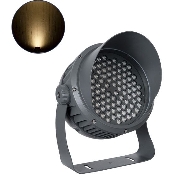 GloboStar FLOOD-Dimo ��������� Wall Washer �� ������������� ������ ��� ������� ������� Led 100W 9000lm 10� Ac 220-240V ��������� IP67 �34 x �36 x �44cm ����� ����� 2700K - ���� ������� - 3 ������ ������� - (90746)